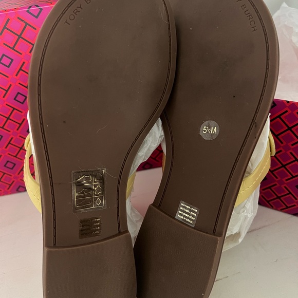 Tori Burch Miller Sandal- Butter size 5.5 - Picture 3 of 3
